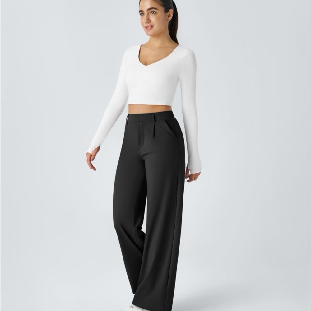Halara High Waisted Black Wide Leg Pants